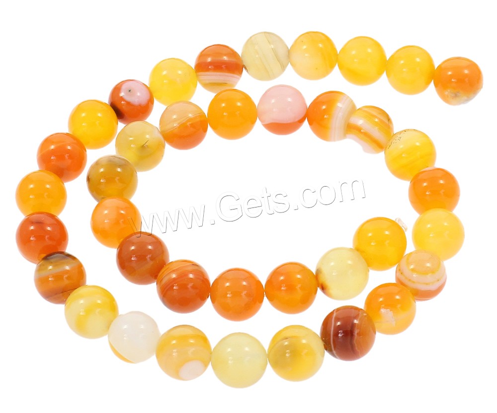 Natural Lace Agate Beads, Round, synthetic, different size for choice, orange, Hole:Approx 1mm, Length:Approx 15 Inch, Sold By Strand