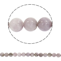 Lila Perlen, Flieder Perlen, rund, synthetisch, verschiedene Größen vorhanden, Bohrung:ca. 1mm, Länge:ca. 15 ZollInch, verkauft von Strang