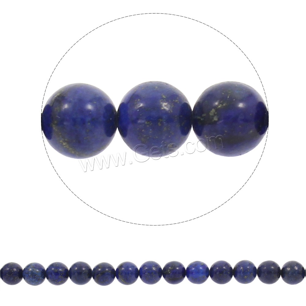 Synthetic Lapis Lazuli Bead, Round, different size for choice, Hole:Approx 1mm, Length:Approx 14.5 Inch, Sold By Strand