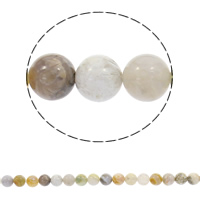 Natürlichen Bambus Achat Perlen, rund, synthetisch, verschiedene Größen vorhanden, Bohrung:ca. 1mm, Länge:ca. 15.5 ZollInch, verkauft von Strang