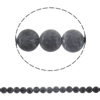 石の針 ビーズ, ラウンド形, 合成, 異なるサイズの選択 & マット, 穴:約 1mm, 長さ:約 15.5 インチ, 売り手 ストランド