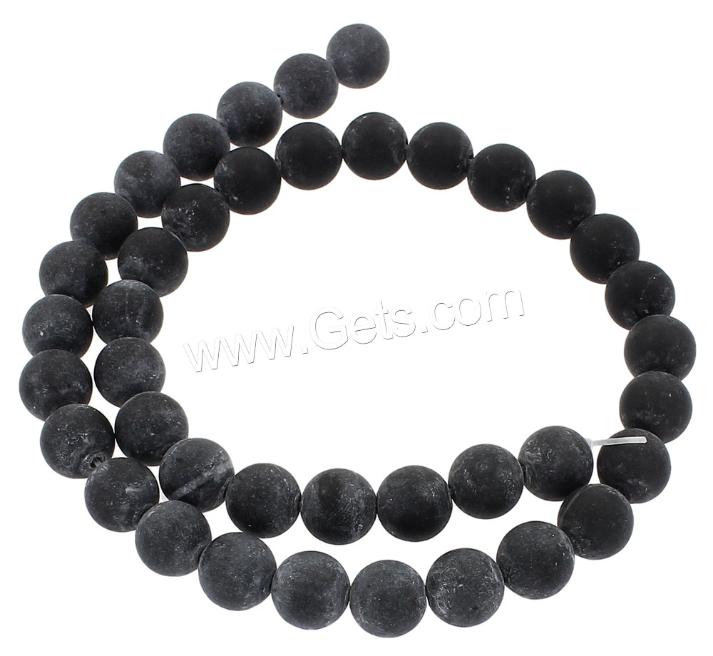 Stone Needle Beads, Round, synthetic, different size for choice & matte, Hole:Approx 1mm, Length:Approx 15.5 Inch, Sold By Strand