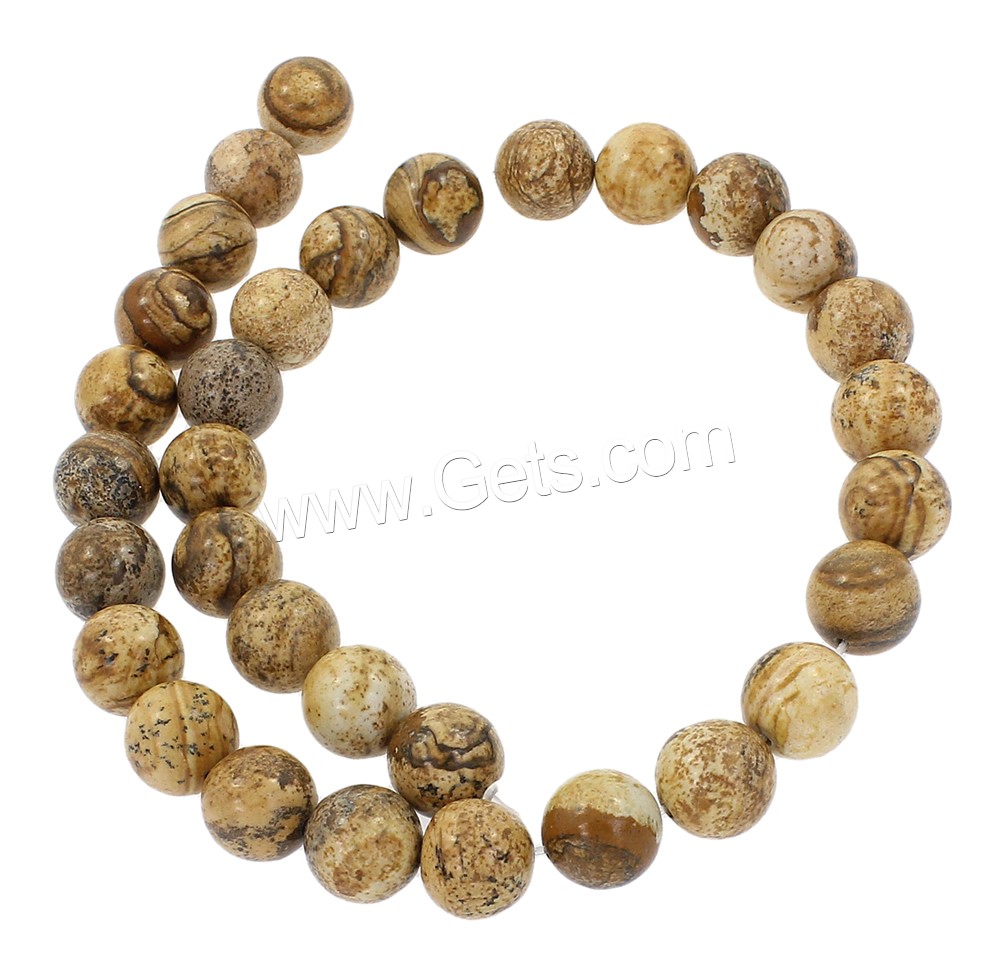 Picture Jasper Beads, Round, synthetic, different size for choice, Hole:Approx 1mm, Length:Approx 15 Inch, Sold By Strand