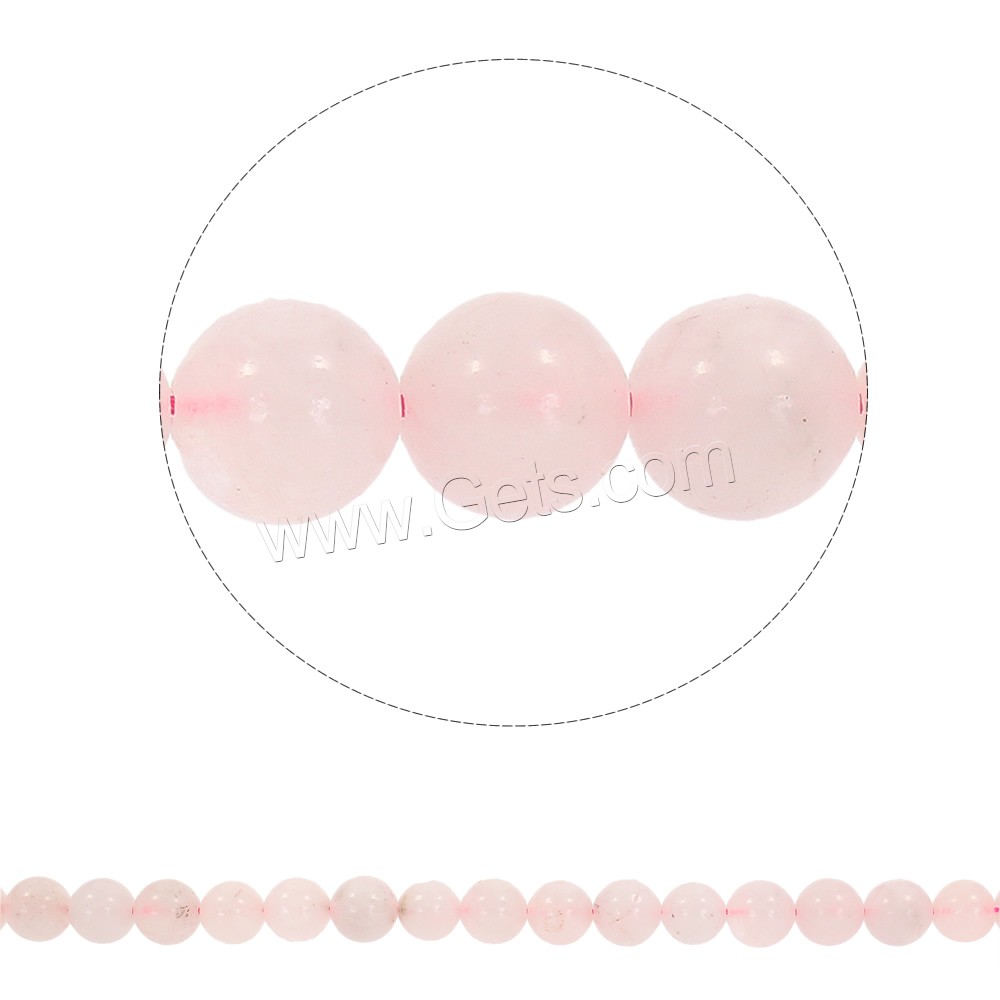 Natural Rose Quartz Beads, Round, synthetic, different size for choice, Hole:Approx 1mm, Length:Approx 15.5 Inch, Sold By Strand