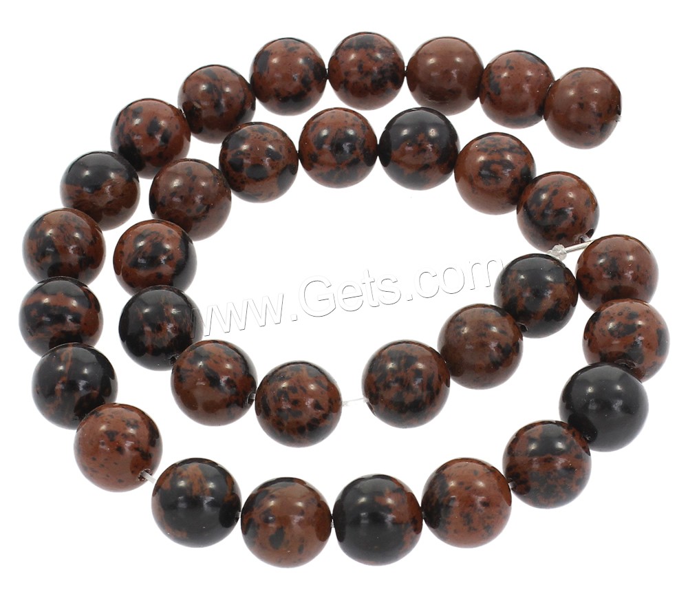Mahogany Obsidian Bead, Round, synthetic, different size for choice, Hole:Approx 1mm, Length:Approx 15.5 Inch, Sold By Strand