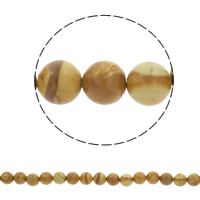 Perles de bois en pierre , pierre de grain, Rond, synthétique, normes différentes pour le choix Environ 1mm Environ 15.5 pouce, Vendu par brin
