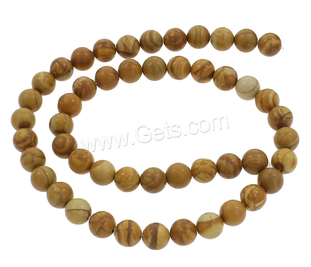 Grain Stone Beads, Round, synthetic, different size for choice, Hole:Approx 1mm, Length:Approx 15.5 Inch, Sold By Strand