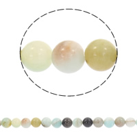 Perles amazonite, Rond, normes différentes pour le choix, multicolore Environ 1mm Environ 15 pouce, Vendu par brin