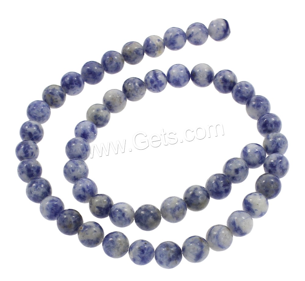 Blue Spot Beads, Round, synthetic, different size for choice, Hole:Approx 1mm, Length:Approx 15 Inch, Sold By Strand