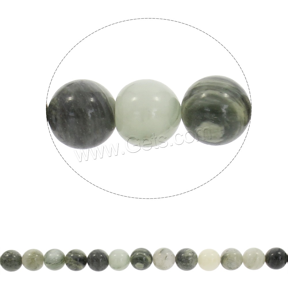 Green Hair Stone Beads, Round, synthetic, different size for choice, Hole:Approx 1mm, Length:Approx 15.5 Inch, Sold By Strand