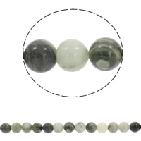 Green Hair Stone Beads, Round, synthetic Approx 1mm Approx 15.5 Inch 
