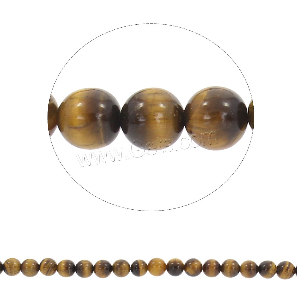 Perles d'Oeil de tigre, Rond, synthétique, normes différentes pour le choix, Trou:Environ 1mm, Longueur:Environ 15 pouce, Vendu par brin