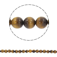 Perles d'Oeil de tigre, Rond, synthétique, normes différentes pour le choix Environ 1mm Environ 15 pouce, Vendu par brin