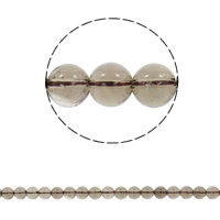 Natürliche Rauchquarz Perlen, rund, synthetisch, verschiedene Größen vorhanden, Bohrung:ca. 1mm, Länge:ca. 15.5 ZollInch, verkauft von Strang