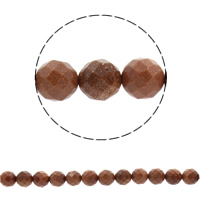 Goldstone Beads, Round, synthetic & faceted Approx 1mm Approx 14.5 Inch 