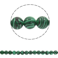 Perles synthétiques de Malachite, Rond, normes différentes pour le choix Environ 1mm Environ 15 pouce, Vendu par brin