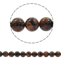 Goldstein Perlen, Goldsand, rund, synthetisch, verschiedene Größen vorhanden, Bohrung:ca. 1mm, Länge:ca. 14.5 ZollInch, verkauft von Strang