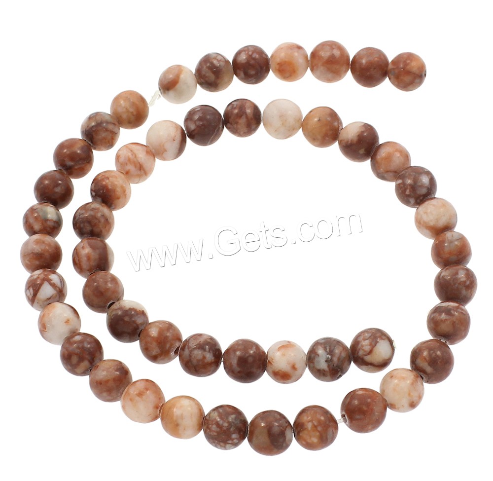 Red Stone Bead, Round, synthetic, different size for choice, Hole:Approx 1mm, Length:Approx 15.5 Inch, Sold By Strand