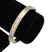 Stainless Steel Bangle, plated, multi-colored, 7.5mm, Inner Approx Approx 6 Inch 