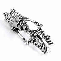 Titanium Steel Bracelet, Skeleton, for man & blacken, 36mm Approx 9.2 Inch 