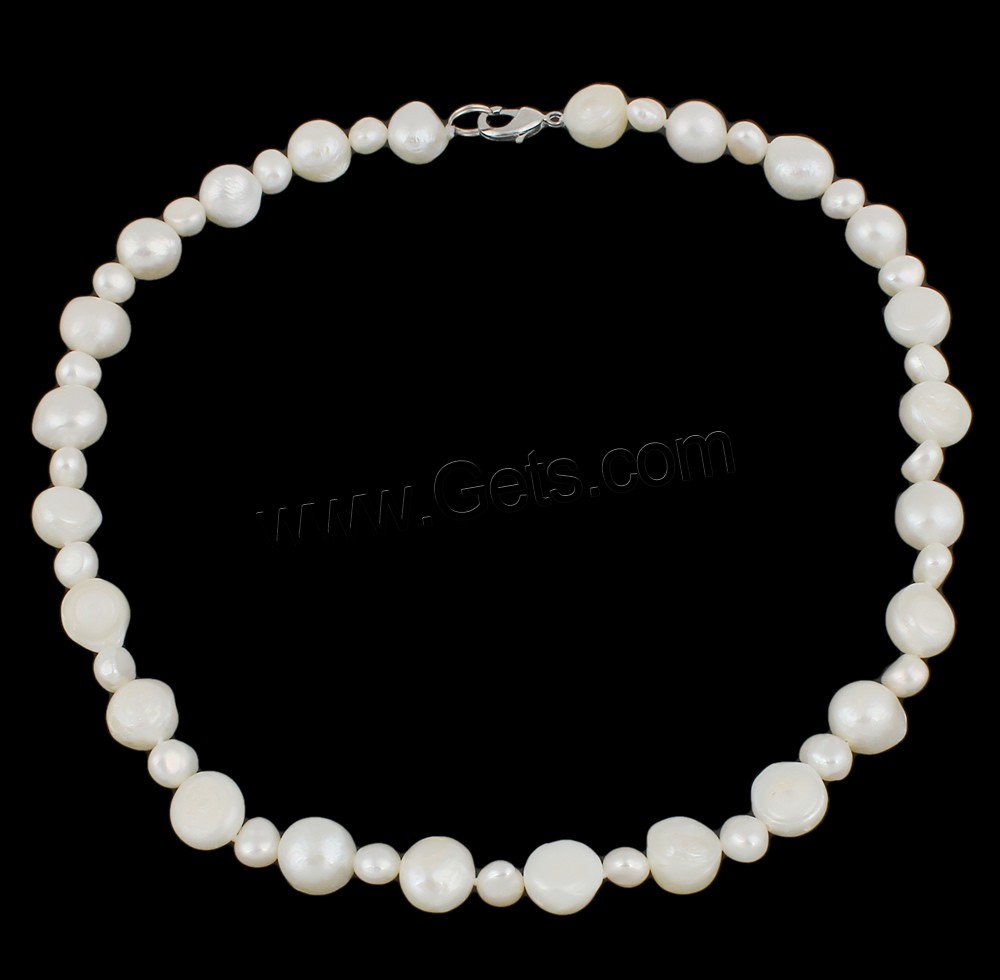 Collier de perles d'eau douce naturelles, perle d'eau douce cultivée, baroque, longueur différente pour le choix & styles différents pour le choix, blanc, 7-8mm, 10-11mm, Vendu par brin