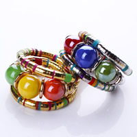 Memory Wire Bracelet, Zinc Alloy, with Acrylic, plated nickel, lead & cadmium free, 40mm Approx 6.5 Inch 