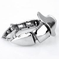 Titanium Steel Bracelet, Shark, for man & blacken, 39mm Approx 9 Inch 