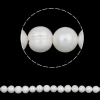 Potato Cultured Freshwater Pearl Beads, natural, white, Grade AA, 10-11mm Approx 0.8mm Inch 