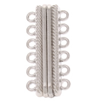 Zinc Alloy Magnetic Clasp, Rectangle, plated nickel, lead & cadmium free Approx 2mm 