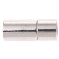 Fermoir magnétique en alliage de zinc, tube, Placage, plus de couleurs à choisir Environ 7mm, Vendu par PC