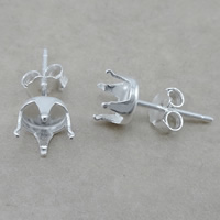 Sterling Silver Earring Stud Component, 925 Sterling Silver Inner Approx 5mm 