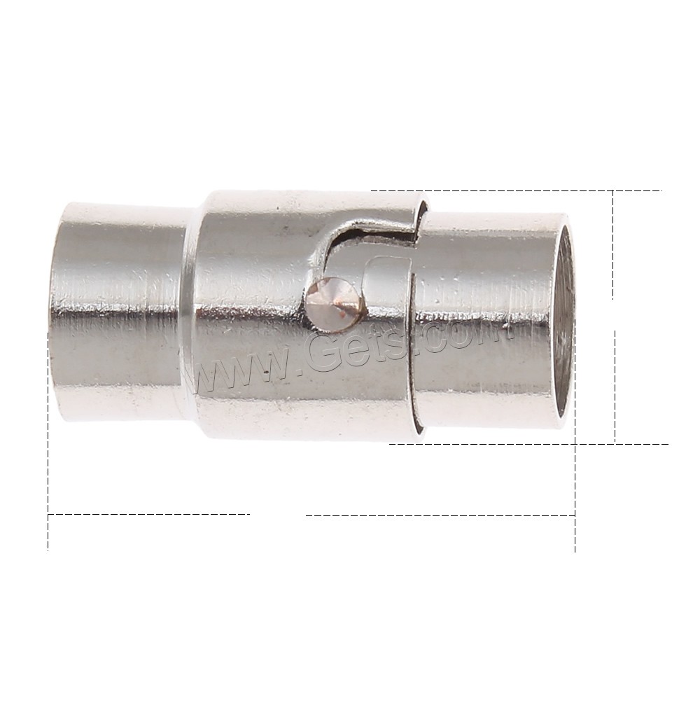 Brass Magnetic Clasp, platinum color plated, different size for choice, nickel, lead & cadmium free, Sold By PC