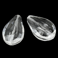 Abalorios de Cristal con Forma de Lágrima, Gota, transparente & facetas, 16x25x9mm, agujero:aproximado 1mm, 100PCs/Bolsa, Vendido por Bolsa