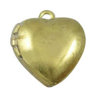 Brass Locket Pendants, Heart, plated Approx 1mm 