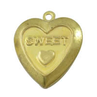 Brass Locket Pendants, Heart, word sweet, plated, with letter pattern Approx 1.5mm 