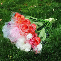 Künstliche Blumendekoration, Seidenspinnerei, mit Kunststoff, gemischte Farben, 64cm, verkauft von PC