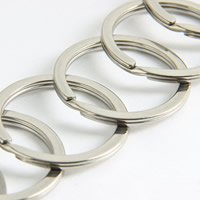 Stainless Steel Key Split Ring, Donut, original color 