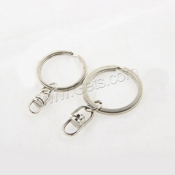 Zinc Alloy Key Split Ring, Donut, nickel plated, different size for choice, Sold By PC