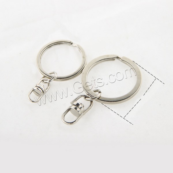 Zinc Alloy Key Split Ring, Donut, nickel plated, different size for choice, Sold By PC