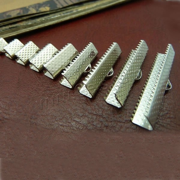 Iron Ribbon Crimp End, plated, different size for choice, more colors for choice, nickel, lead & cadmium free, Sold By Bag
