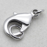 Brass Lobster Claw Clasp, silver color plated, nickel, lead & cadmium free Approx 2-5mm 