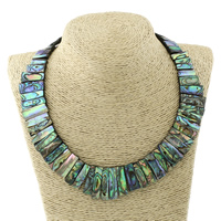 Abalone Shell Necklace, with Nylon Cord, natural 4- Approx 19 Inch 