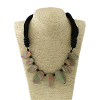 Nácar Negra collar, con cordón de nylon, natural, 15x30x4-20x40x6mm, longitud:aproximado 21.5 Inch, Vendido por Sarta
