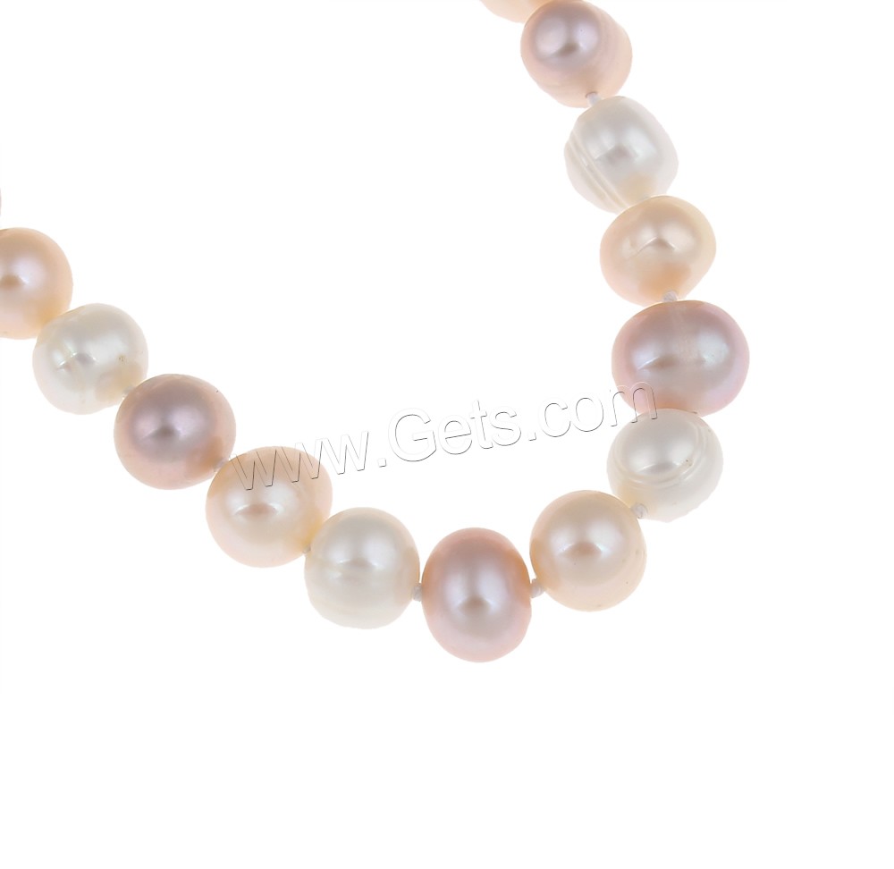 Natural Freshwater Pearl Necklace, brass clasp, Potato, different length for choice & different styles for choice, multi-colored, 8-9mm, Sold By Strand