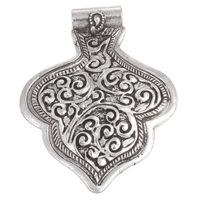 Zinc Alloy Jewelry Pendants, antique silver color plated, nickel, lead & cadmium free Approx 5mm 