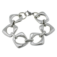 Stainless Steel Chain Bracelets, original color Approx 8.5 Inch 