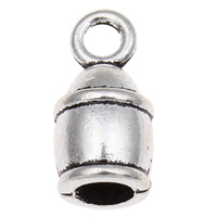 Zinc Alloy End Cap, Column, antique silver color plated, nickel, lead & cadmium free Approx 2.5, 4mm, Approx 