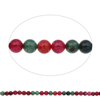 Natural Tourmaline Beads, Tourmaline Color Agate, Round, October Birthstone Approx 1mm Approx 17 Inch 