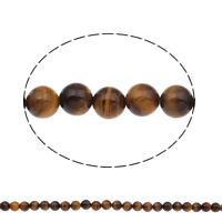 Tiger Eye Beads, Round, natural Approx 1mm Approx 15.5 Inch 