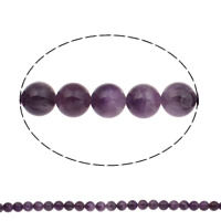 Natürliche Amethyst Perlen, rund, Februar Birthstone & verschiedene Größen vorhanden, Bohrung:ca. 1mm, Länge:ca. 17 ZollInch, verkauft von Strang